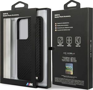 BMW Etui BMW BMHCS21LCABBK S21 Ultra G998 czarny/black hardcase M Collection PU Carbon 8