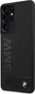 BMW Etui BMW BMHCS21LSLBLBK S21 Ultra G998 czarny/black hardcase Silicone M Collection Big Logo 3