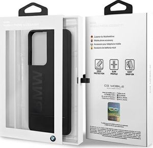 BMW Etui BMW BMHCS21LSLBLBK S21 Ultra G998 czarny/black hardcase Silicone M Collection Big Logo 4