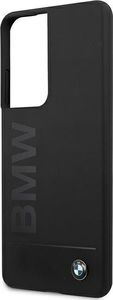BMW Etui BMW BMHCS21LSLBLBK S21 Ultra G998 czarny/black hardcase Silicone M Collection Big Logo 5