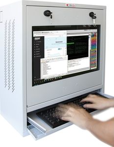 Techly Szafa na Komputer Przemysłowy PC i Monitor Dotykowy 22" 2