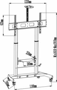 Techly Stojak podłogowy ICA-TR45 52'' - 110'' 4