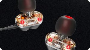 Słuchawki Lenovo Moving-Coil HE08 Czarne 3