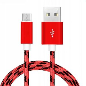Kabel USB Gline USB-A - microUSB 1 m Czerwony 1