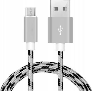 Kabel USB Gline USB-A - microUSB 1 m Biały 1