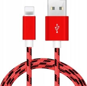 Kabel USB Gline USB-A - Lightning 1 m Czerwony 1