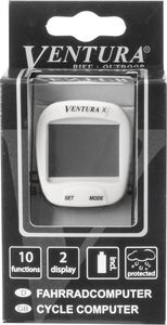 Ventura Bike LICZNIK ROWEROWY PRZEWODOWY VENTURA X 244554 BIAŁY 2