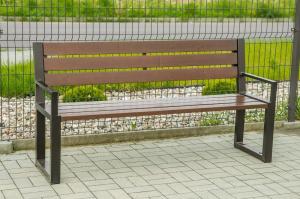 Baster Ławka stalowa ogrodowa, parkowa na taras id.02004A 3