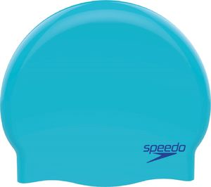 Speedo Speedo Czepek Pływacki 8-709908420 Plain Moulded Silicoce Junior Blue/blue Niebieski 1
