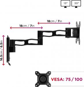 Duronic Uchwyt ścienny na monitor 13" - 30" DM35W1X3 (5M-3K2O-JROQ) 3