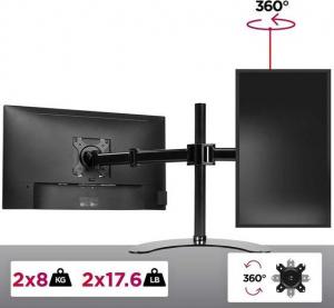 Duronic Stojak biurkowy na 2 monitory 13" - 27" (DM25D2) 4