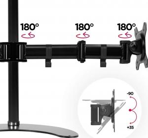 Duronic Stojak biurkowy na 2 monitory 13" - 27" (DM25D2) 5