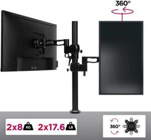 Duronic Uchwyt biurkowy na 2 monitory 13" - 27" (DM35V2X2) 4
