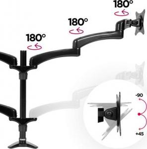 Duronic Uchwyt biurkowy na 4 monitory 15" - 27" DM454 (H5-J105-9RNY) 5