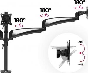 Duronic Uchwyt biurkowy na 3 monitory 15" - 27" DM453 (F9-78HI-X6VB) 5