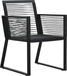 vidaXL VidaXL 9-cz. zestaw mebli ogrodowych, rattan PVC, czarny 6