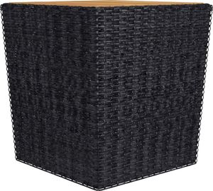 vidaXL 3-cz. zestaw mebli bistro rattan PE i drewno akacjowe czarny 8