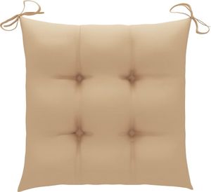 vidaXL VidaXL Poduszki na krzesła, 2 szt., beżowe, 40x40x7 cm, tkanina 2