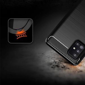 Braders Elastyczne etui Carbon Case do Samsung Galaxy A51 5G niebieski 7