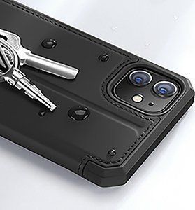 Braders Etui Dux Ducis Skin X + szkło do iPhone 12 / 12 Pro czarny 15