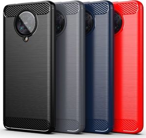 Braders Elastyczne etui Carbon Case do Xiaomi Redmi K30 Pro / Poco F2 Pro niebieski 12