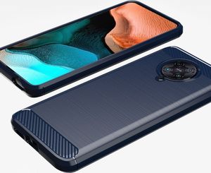 Braders Elastyczne etui Carbon Case do Xiaomi Redmi K30 Pro / Poco F2 Pro niebieski 5