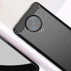Braders Elastyczne etui Carbon Case do Xiaomi Redmi K30 Pro / Poco F2 Pro niebieski 6