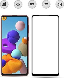 Braders Szkło hartowane Full Glue na cały ekran z ramką do Samsung Galaxy A21S czarny 2