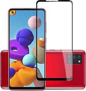 Braders Szkło hartowane Full Glue na cały ekran z ramką do Samsung Galaxy A21S czarny 5