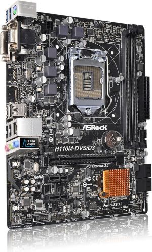 Płyta główna ASRock H110M-DVS/D3 H110, DDR3, SATA3, USB 3.0, mATX (90-MXGZ80-A0UAYZ) 2