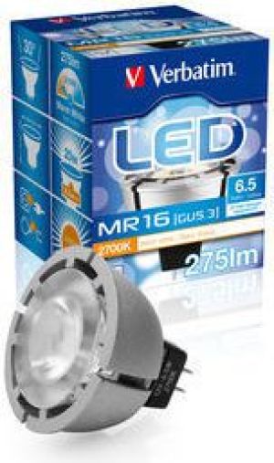 Verbatim LED MR16 GU5.3 6.5W 12VAC/DC 2700K 275LM (52027) 2