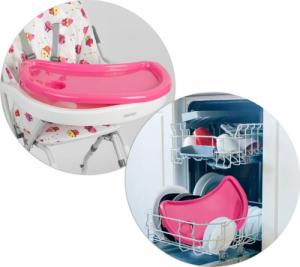 Ricokids Krzesełko do karmienia Eldo biało-różowy 9