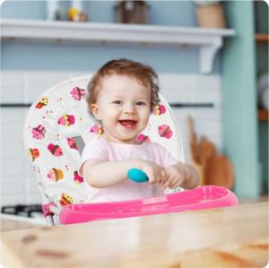 Ricokids Krzesełko do karmienia ze stolikiem FANDO babeczki 9