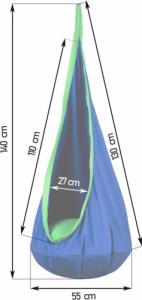 Neo-Sport Kokon fotel wiszący niebieski 8