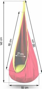 Neo-Sport Kokon fotel wiszący czerwony 7