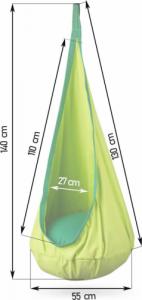 Neo-Sport Kokon fotel wiszący zielony 6