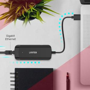 HUB USB Unitek 1x RJ-45  + 3x USB-A 3.0 (H1111A) 5