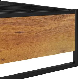 vidaXL Rama łóżka, czarna, metalowa, 160x200 cm 6