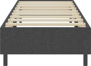 vidaXL Łóżko z materacem sprężynowym, ciemnoszare, tkanina, 90x200 cm 5