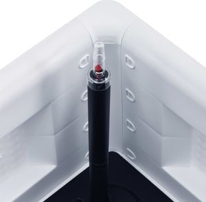 vidaXL Podwyższona donica z systemem podlewania, biała, 100x43x33 cm 6