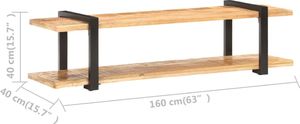 vidaXL Szafka pod TV, 160x40x40 cm, lite, surowe drewno mango 6