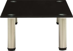 vidaXL Stojak pod TV, czarny, 60x35x17 cm, szkło hartowane 3