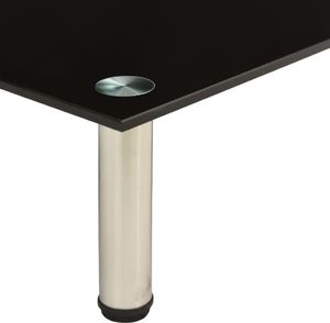 vidaXL Stojak pod TV, czarny, 60x35x17 cm, szkło hartowane 4