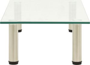 vidaXL Stojak pod TV, przezroczysty, 60x35x17 cm, szkło hartowane 3