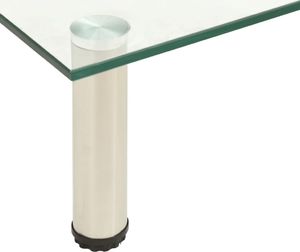 vidaXL Stojak pod TV, przezroczysty, 60x35x17 cm, szkło hartowane 4