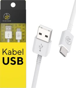 Kabel USB Polski Banan USB-A - USB-C 1 m Biały (PB-USB-1886) 1