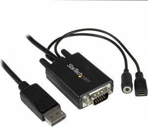Kabel StarTech DisplayPort - D-Sub (VGA) 1.8m czarny (DP2VGAAMM2M) 1