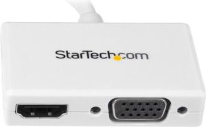 Adapter AV StarTech DisplayPort Mini - HDMI - D-Sub (VGA) biały (MDP2HDVGAW) 2