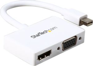 Adapter AV StarTech DisplayPort Mini - HDMI - D-Sub (VGA) biały (MDP2HDVGAW) 5