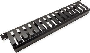 Value VALUE Organizator kabli + panel - front 19", 1U, 40 x 80 mm, czarny 2